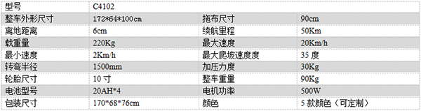 电动洛扎尘推车C4102